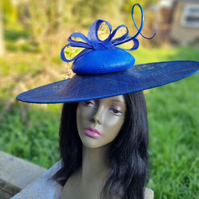 Royal blue wide brim hat
